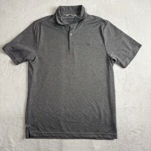 Travis Mathew Grey Short Sleeve Collared Polo Golf Shirt Men's Medium